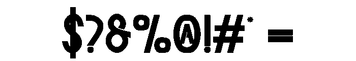 Stencil Bickors Font OTHER CHARS