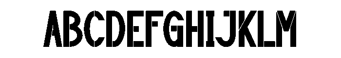 Stencil Bickors Font UPPERCASE