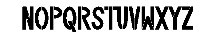 Stencil Bickors Font UPPERCASE