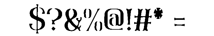 Stencil Blackletter Font OTHER CHARS