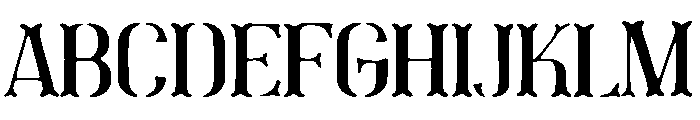 Stencil Blackletter Font UPPERCASE