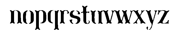 Stencil Blackletter Font LOWERCASE