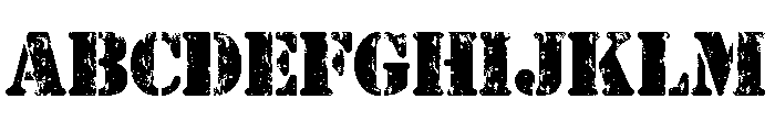 Stencil Christmas Font UPPERCASE