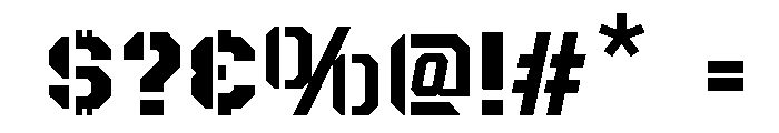 Stencil Defense Font OTHER CHARS