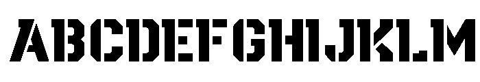 Stencil Defense Font UPPERCASE