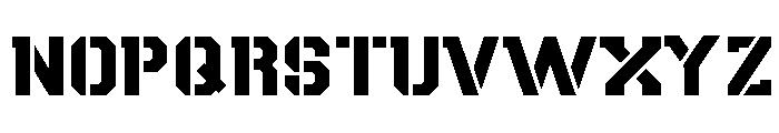 Stencil Defense Font UPPERCASE