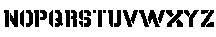 Stencil Defense Font LOWERCASE