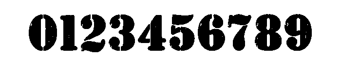 Stencil Grunge Regular Font OTHER CHARS