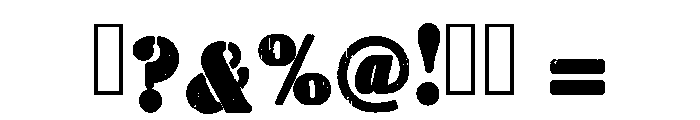 Stencil Grunge Regular Font OTHER CHARS