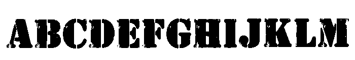 Stencil Grunge Regular Font UPPERCASE