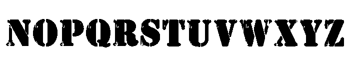 Stencil Grunge Regular Font UPPERCASE
