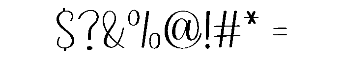 Stencil Handwriting Font OTHER CHARS