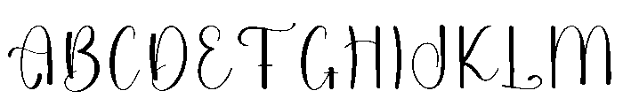Stencil Handwriting Font UPPERCASE