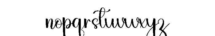 Stencil Handwriting Font LOWERCASE
