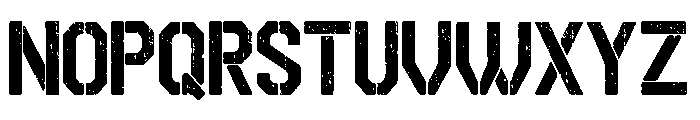 Stencil War Font UPPERCASE