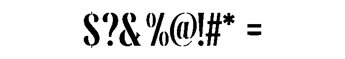 Stencora Font OTHER CHARS