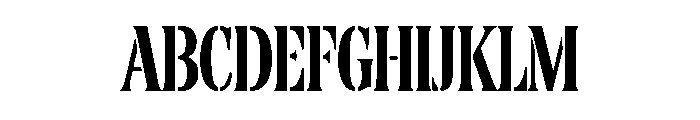 Stencora Font UPPERCASE