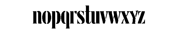 Stencora Font LOWERCASE
