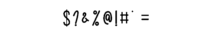 Stick Brush Font OTHER CHARS