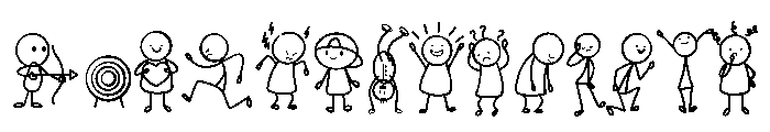 Stick Figure Set Font UPPERCASE