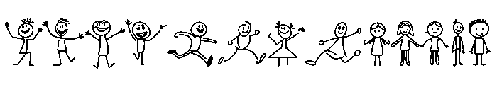 Stick Life Doodles Font UPPERCASE