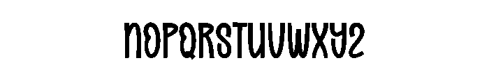 Sticker Inline Font LOWERCASE