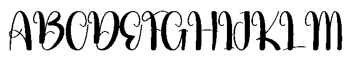 Sticker Santa Font UPPERCASE