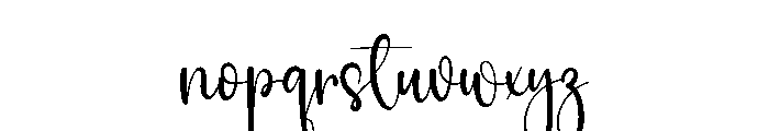 Sticker Wedding Font LOWERCASE