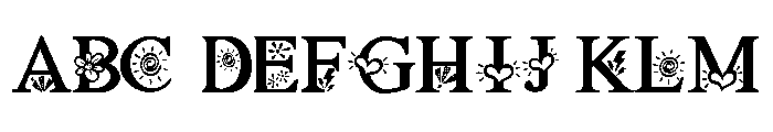 Sticker cute fonts Font UPPERCASE