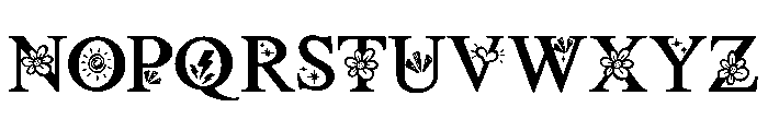 Sticker cute fonts Font UPPERCASE
