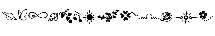 Stickers tattoo Font UPPERCASE