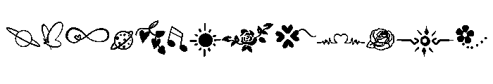 Stickers tattoo Font LOWERCASE
