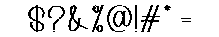 Sticky Milk Font OTHER CHARS