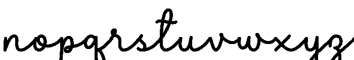 Stickyrace Script Font LOWERCASE