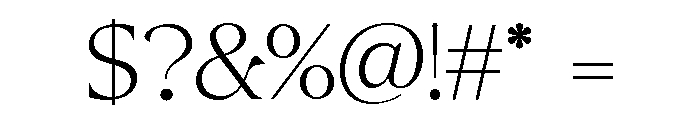 Stigma Thin Font OTHER CHARS