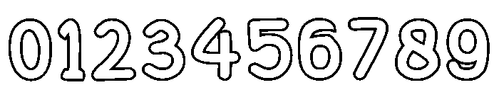 Stiker Outline Regular Font OTHER CHARS
