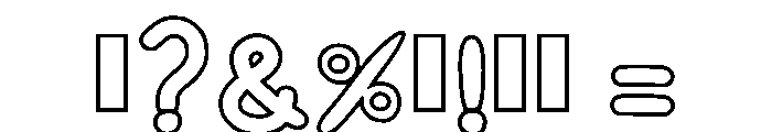 Stiker Outline Regular Font OTHER CHARS