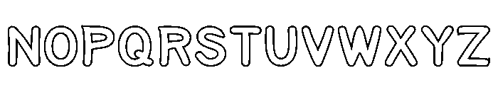 Stiker Outline Regular Font LOWERCASE
