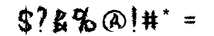 StingPunishment Font OTHER CHARS