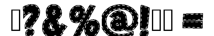 Stitch Bolder Regular Font OTHER CHARS