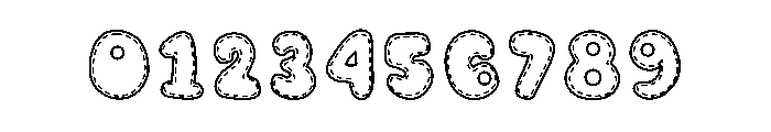 Stitch Display Outline Font OTHER CHARS