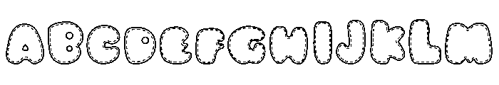 Stitch Display Outline Font UPPERCASE