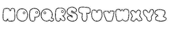 Stitch Display Outline Font UPPERCASE
