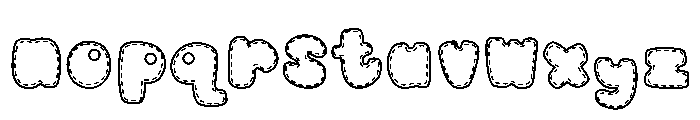Stitch Display Outline Font LOWERCASE