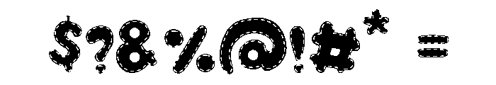 Stitch Display Font OTHER CHARS