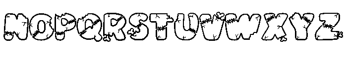 Stitched Undead By Sque Regular Font LOWERCASE
