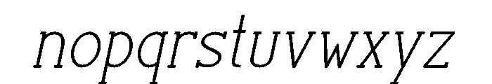 Stories Typewrite Semi Bold Italic Font LOWERCASE
