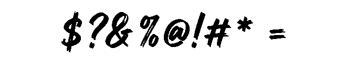Storm Brush Font OTHER CHARS