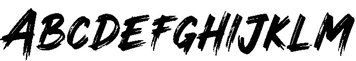 Storm Brush Font UPPERCASE