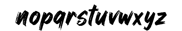 Storm Brush Font LOWERCASE